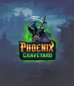 ELK Studios' Phoenix Graveyard game screen, showcasing the mystical graveyard and the legendary phoenix rising from the ashes. Displayed in this image is the slot's dynamic reel expansion mechanism, alongside its gorgeous symbols and gothic theme. It vividly depicts the game's mythological story of resurrection, appealing for those interested in legends.